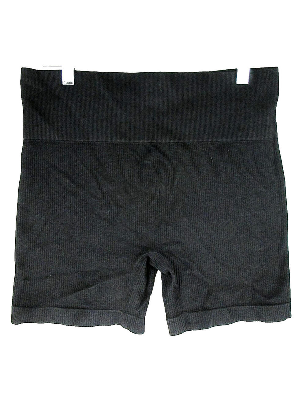 Colsie Womens High Rise Bermuda Shorts Ribbed Knit Elastic Waist Size XL Black